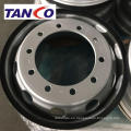 2020 Promoción Precio especial 9.00*22.5 Tamaño de acero Cordillete de rueda de neumáticos de camión de acero 10 hoyos para neumáticos para camiones hecha en China